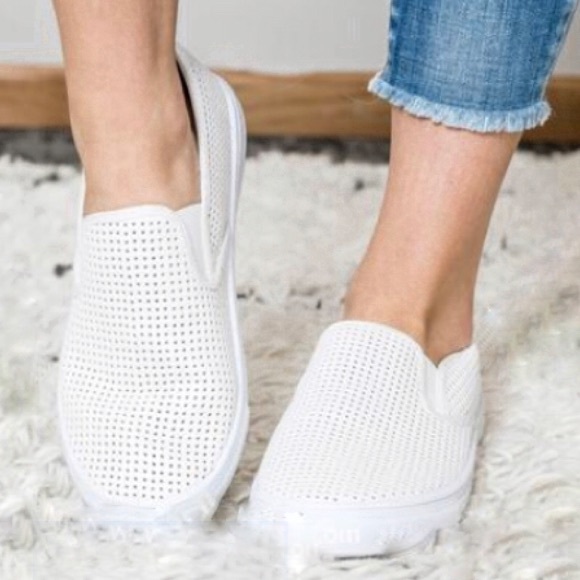 Shoes - New White Slip On Flats last 2!!
